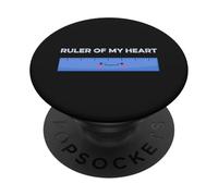 Ruler of My Heart Cute Kawaii Math Pun Géométrie Arithmétique PopSockets PopGrip Adhésif