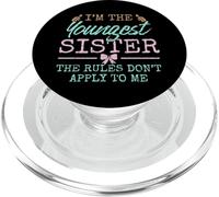 Rules Don't Apply to Me Youngest Adult 3 Sisters Matching PopSockets PopGrip pour MagSafe