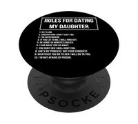 Rules for Dating My Daughter Novelty Graphic Cool Designs PopSockets PopGrip Adhésif