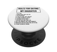 Rules for Dating My Daughter Novelty Graphic Cool Designs PopSockets PopGrip Adhésif