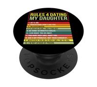 Rules for Dating My Daughter Novelty Graphic Cool Designs PopSockets PopGrip Adhésif