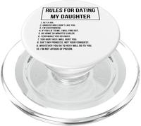 Rules for Dating My Daughter Novelty Graphic Cool Designs PopSockets PopGrip pour MagSafe