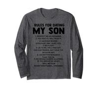 Rules for Dating My Son Funny Mom Loves Her Son Mother's Day Manche Longue