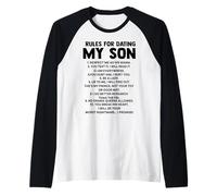 Rules for Dating My Son Funny Mom Loves Her Son Mother's Day Manche Raglan