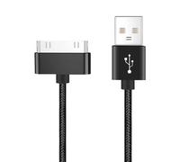 RULGOI Câble 30 broches de 150 cm de long, compatible avec iPhone 4s/4, iPhone 3G/3GS, iPad 1 2 3 et iPod, câble de chargement et de synchronisation USB - Noir