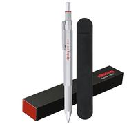 Ruling : 600 Stylo et porte-mine multicolore 3-en-1 | Stylo à bille noir et rouge, pointes mécaniques (0,5 mm) | Étui en velours pour protection des pointes