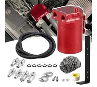 RULLINE Réservoir d'huile universel de 350 ml - Réservoir à huile en aluminium poli 0046 avec support - Rouge