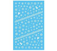Ruluti 1 PCS Autocollant à Ongles Thèmes de Noël Motif Mixte Snow Flake Conseils Nail Décoration Sticker Decal