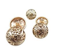 Ruluti 10pcs 18mm Bouton Vêtements, Rétro Creux Bouton À Coudre Ronde en Forme De Bouton en Métal pour Hommes Femmes Blazer, Manteau, Uniforme, Chemise, Veste De Costume
