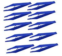 Ruluti 10pcs Plastique Pinces De Perles Médicales Petites Pinceaux Jetables Outils Pinces pour L'artisanat
