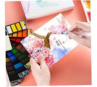 Ruluti 1pc 18 Couleur Aquarelle de Peinture à l'aquarelle avec Brosse à Eau Pigment de Couleur Pliable de Voyage de Voyage Pliable pour Dessiner