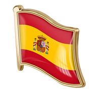 Ruluti 1pc Drapeau De L'espagne Pin Badge en Métal Émail Broche Épinglette Drapeau Espagnol Nouveauté Cadeau Cravate Epingle Lapel Accessoires