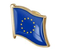 Ruluti 1pc Drapeau De L'union Européenne Pin Badge en Métal Émail Épinglette Broche Union Européenne Drapeau Insignes Nouveauté Accessoires