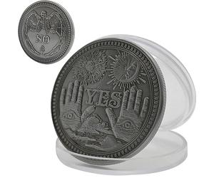 Ruluti 1PC Oui OU NO Skull Pièce commémorative Coin Souvenir Challenge Collection Collection Collection Art Artisanat Accueil Décoration Fournitures