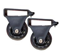 Ruluti 2 Pcs Roues À Échelle Robuste À Échelle en Nylon Roues Mobiles en Nylon pour Les Pièces Détachées Transport Vitesse Transport Vitesse Télescopique, Noir, 8.6*3.8cm