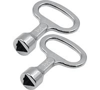 Ruluti 2pcs Triangle Métal Clé Clé Universelle Élévatrice Serrure Porte Porte Porte pour Boîte Distribution d'alimentation Boîte d'ascenseur Métro Train Train Argent