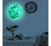 Ruluti 3D Grande Lune Fluorescent Mur Autocollant Amovible Phosphorescent Foncé Stickers Chambre Décor Vinyle Meubles Drop Shipping