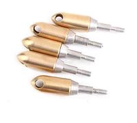 Ruluti 5pcs Cuivre Iron Coup Sifflet Arrowhead Feuille Chasse en Plein Air Sifflet Arrow Têtes Chasse Arcope Arrow Tête