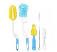 Ruluti 5pcs / Set éponge en Plastique Verre Lait Eau Nouveau-né bébé Bouteille brosses Nourrir la Paille mère Enfants Produits nettoyant Outil de Couleur aléatoire