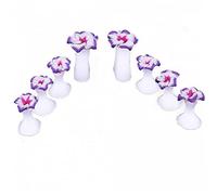 Ruluti 8pcs Fleur Silicone Séparateur Séparateur Toe Pad Pédicure Nail Tool Outil Soins Pied