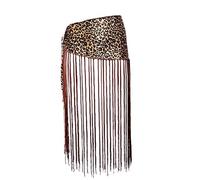 Ruluti Belly Dance Skirt Long Tassel Skirts Hip Scarf Party Costume Belly Scarf for Women and Girls