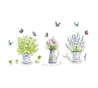 Ruluti Stickers muraux Bricolage décor à la Maison décor en Pot de Fleur Pot de Cuisine vitrine décalcomanie étanche (Style aléatoire)