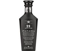 RUM NATION - 21 Ans Panama Decanter Black - Rhum Vieux Ambré - Origine : Panama - Notes de Chocolat & Fruits - 43 % Alcool - 70 cl