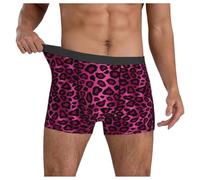 RUMAOZIA Boxer pour homme - Motif léopard - Sous-vêtements sexy - Rétro - Stretch - En coton - Respirant - Pour homme, R violet, L