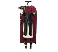 RUMAOZIA Costume Hercule, tunique romaine, costume Hercules pour adulte, 1 bandeau, 1 cape, 2 bracelets, 2 bracelets, 4 sangles de jambe, 1 bandeau, 1 cape, 2 bracelets, 4 sangles de jambe