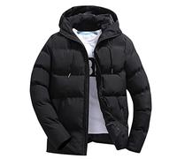 RUMAOZIA Doudoune pour homme - Veste d'hiver décontractée - Veste matelassée épaisse et chaude - Veste à capuche avec capuche - Fermeture éclair - Manteau tampon - Veste de transition légère - Grandes