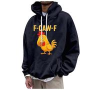 RUMAOZIA F-CAW-F Sweat à capuche pour homme Drôle Poulet Meme Sweat à capuche Humour Poussin Muste Design créatif T-shirt drôle pour hommes avec humour, bleu foncé, XL