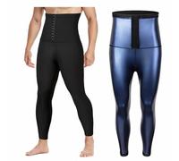 RUMAOZIA Pantalon de sudation amincissant pour homme - Pantalon de sauna - Body Shaper - Taille élastique - Pantalon de compression - Legging taille haute - Pantalon de sport respirant - Contrôle du