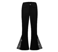 RUMAOZIA Pantalon Évasé pour Homme - Disco à Paillettes - Tenue des Années 80 - Costume Hippie - Carnaval, Noir, M