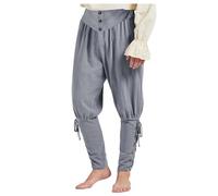 RUMAOZIA Pantalon médiéval vintage pour homme - Avec poches - Pantalon de pirate Renaissance - Costume de cosplay - Pantalon long - Rétro - Pantalon à lacets - Pantalon de loisirs - Léger et respirant