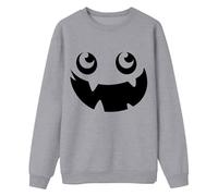 RUMAOZIA Pull d'Halloween pour homme - Respirant - Manches longues - Col rond - Haut avec imprimé bohème - Élégant - Décontracté - Confortable - Baggy, gris, M