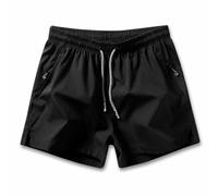 RUMAOZIA Short de sport pour homme - Short court avec poche zippée - Jogging - Entraînement - Léger - Pour homme - Maillot de bain - Short de sport - Vêtement d'été - Short de plage, Noir , XL