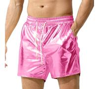 RUMAOZIA Short en métal pour homme - Short brillant de fête - Short en métal brillant avec poches - Short de plage en paillettes - Short de sport - Short de gym - Jogger - Short sexy et chaud, T01