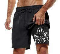 RUMAOZIA Siirigo Maillot de bain 2 en 1 pour homme Short de compression Short de sport court avec compression Siirigo Print Short de bain respirant Short de bain élastique Short d'entraînement Short