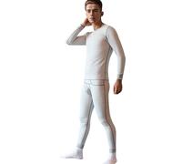 RUMAOZIA Sous-vêtements thermiques fonctionnels pour homme - Sous-vêtements thermiques - Manches longues et pantalon de pyjama avec poche - Vêtement de nuit - Respirant, O gris., M
