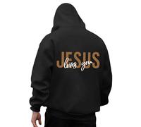 RUMAOZIA Sweats à capuche avec imprimé arrière Jésus pour homme Sweat-shirt surdimensionné Jésus Saved My Life Pull à capuche surdimensionné à manches longues Pull à capuche Pull ample Lettre imprimé