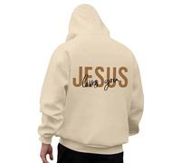 RUMAOZIA Sweats à capuche avec imprimé arrière Jésus pour homme Sweat-shirt surdimensionné Jésus Saved My Life Pull à capuche surdimensionné à manches longues Pull à capuche Pull ample Lettre imprimé