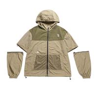 RUMAOZIA Veste de pluie pour homme - Veste softshell imperméable pour homme - Coupe-vent - Veste d'extérieur avec fermeture éclair - Respirante - Veste de loisirs avec manches courtes et longues