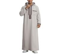 RUMAOZIA Vêtements islamiques pour homme caftan traditionnel Thobe Abaya Djellaba Vêtements de prière pour homme Robe musulmane à manches longues Robe arabe Robe musulmane ethnique Robe maxi Ramadan