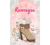 Rumaysa: Personalized notebook with name Rumaysa | Birthday gift for women, girl, daughter, mom, sister ... | Cute mouses in boot | 110 lined pages journal, small size 6x9 inches