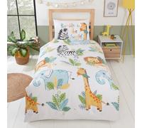 Rumble dans La Jungle Housse Couette Simple & D'Oreiller Set Enfants Lion Zèbre