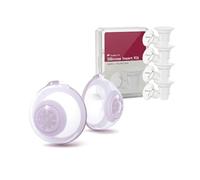 Rumble Tuff - Gobelets fins portables mains libres pour bébés et mères allaitants avec kits d'insertion | Fonctionne avec la plupart des tire-lait électriques (24 mm) (petit kit)