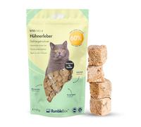 RumbleBox Friandises lyophilisées pour Chats - Foie de Poulet 100%, Mono-protéine (1 ingrédient Naturel), sans céréales ni Sucre, appétent pour Chats allergiques ou Difficiles - 50 g