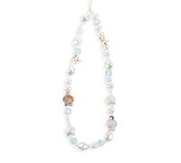 RUMDEY Dragonne de téléphone universelle avec breloque estivale en perles - Motif plage - Étoile de mer mignonne - Coquillage de mer - Accessoires faits à la main - Pour étui et appareil photo