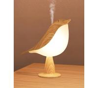 Rumicet Lampe de Chevet Tactile, 3000K-600K Tons chauds et froids Lampe, 3 Modes Dimmable Forme D'oiseau Mignon Bois Lampe Avec télécommande et aromathérapie