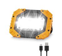 Rumicet Lampe de Travail Portable Rechargeable 30W, 4 modes COB LED Rechargeable Projecteur, Super Lumineux Projecteur extérieur COB avec USB étanche pour Camping,Garage, Randonnée, Batterie Lncluses